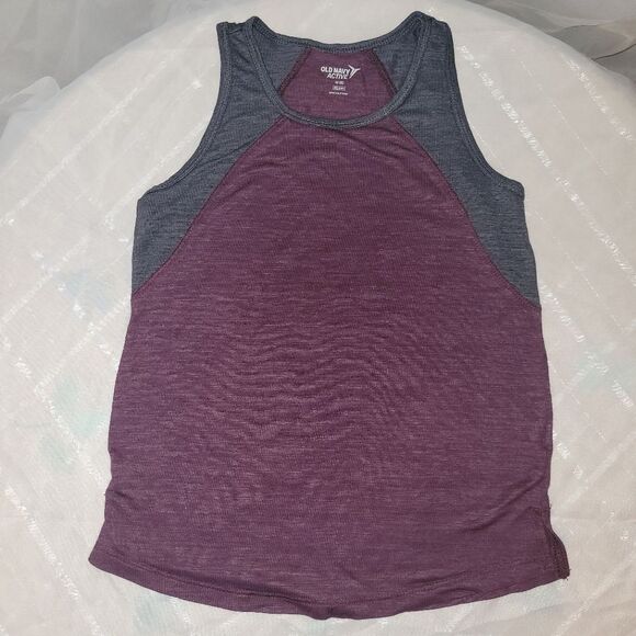 Old Navy active girls medium 8 Go-Dry Color-Blocked Tank - Picture 1 of 2